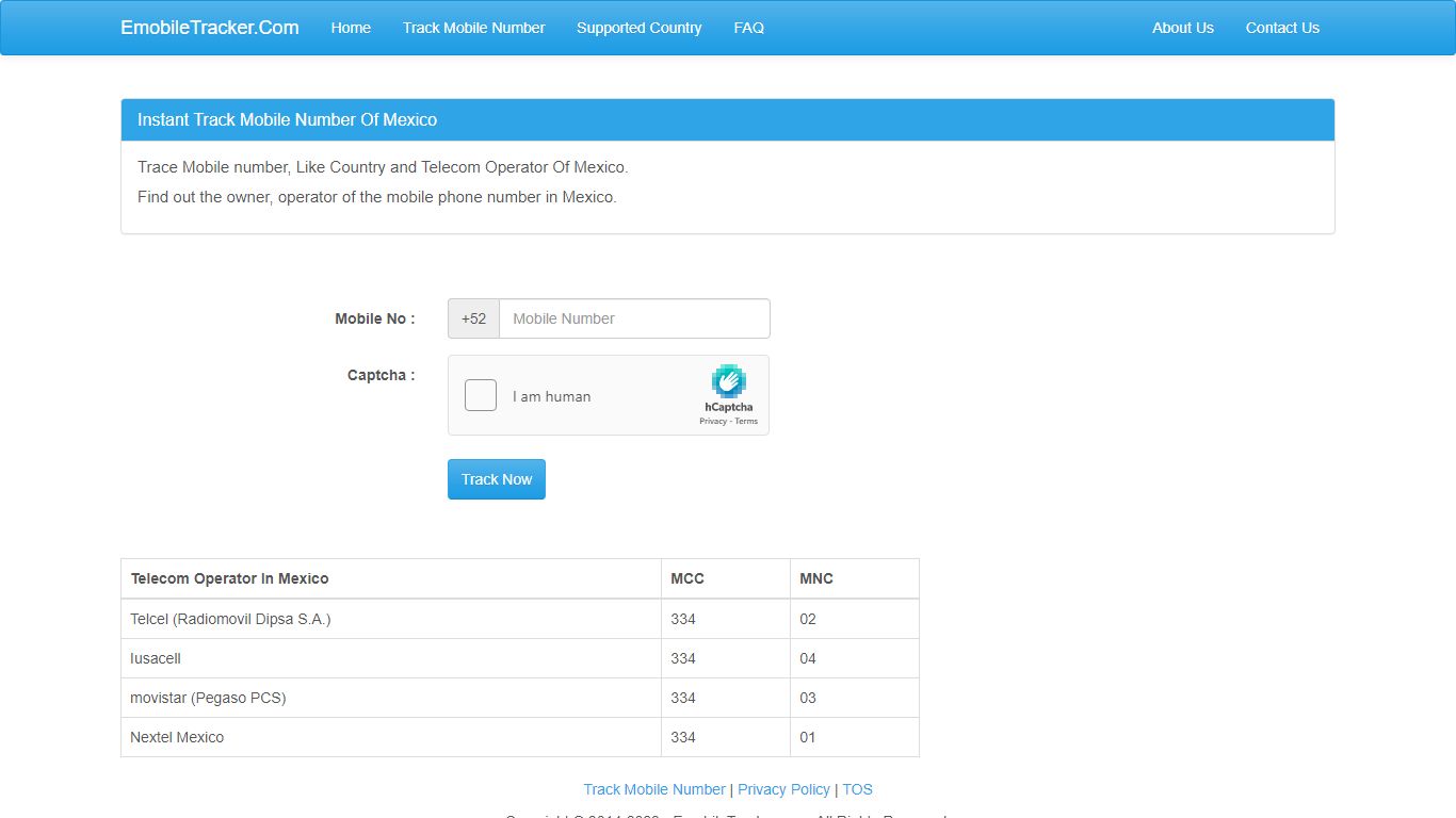 Instant Track Mobile Number Of Mexico - EmobileTracker.com